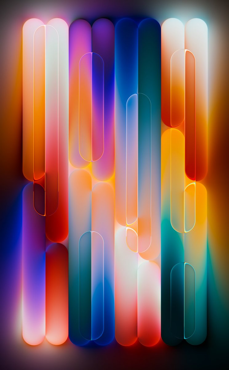Glowing translucent columns