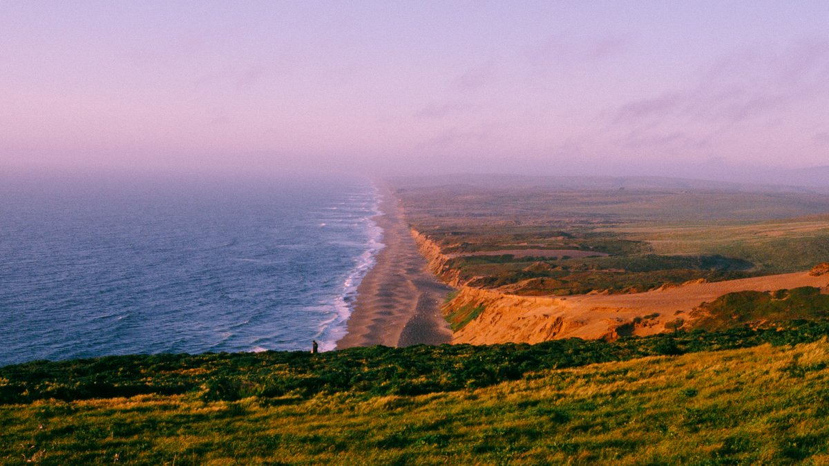 Coastal ridge at dusk