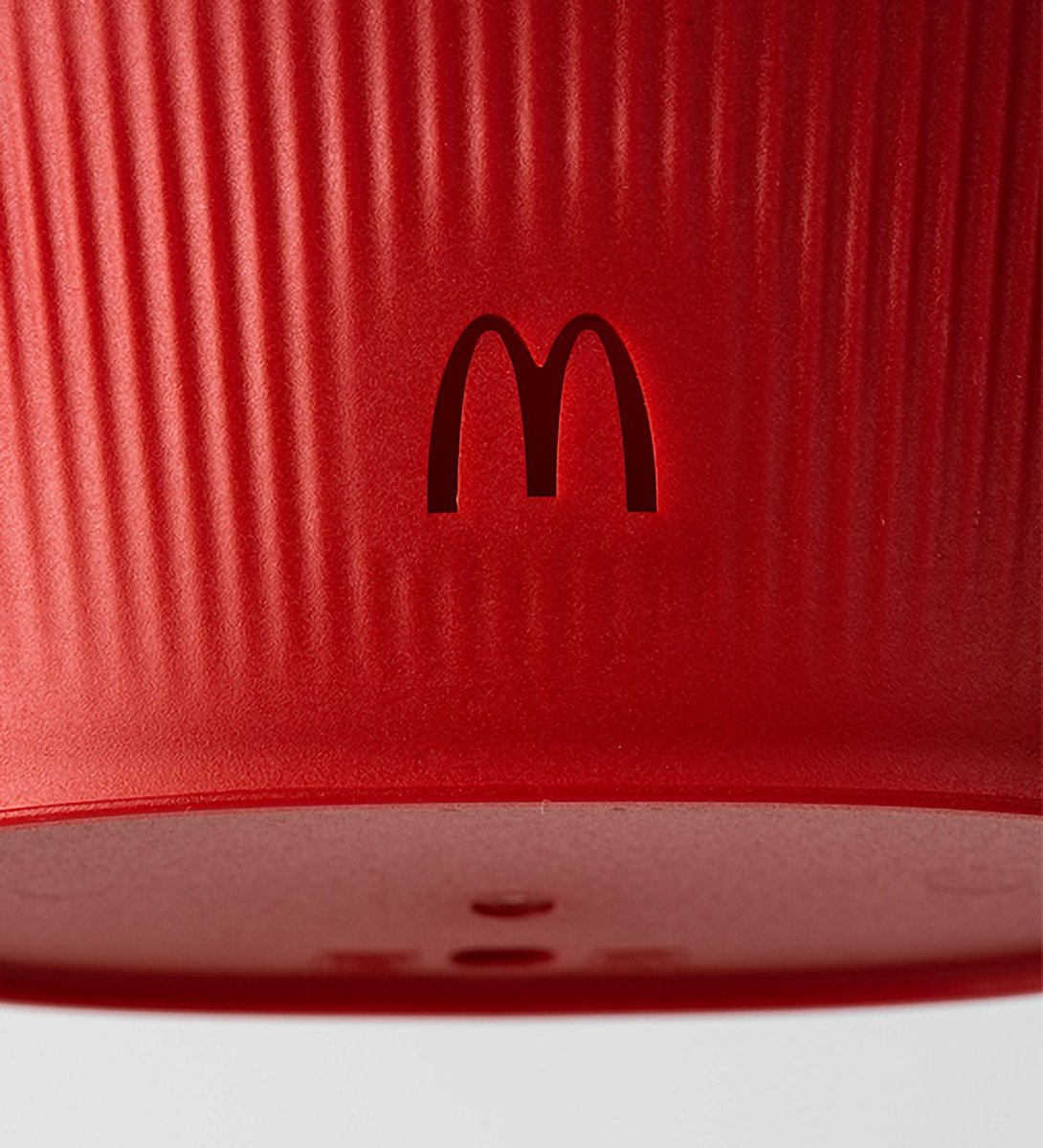 McDonald's cup, embossed arches