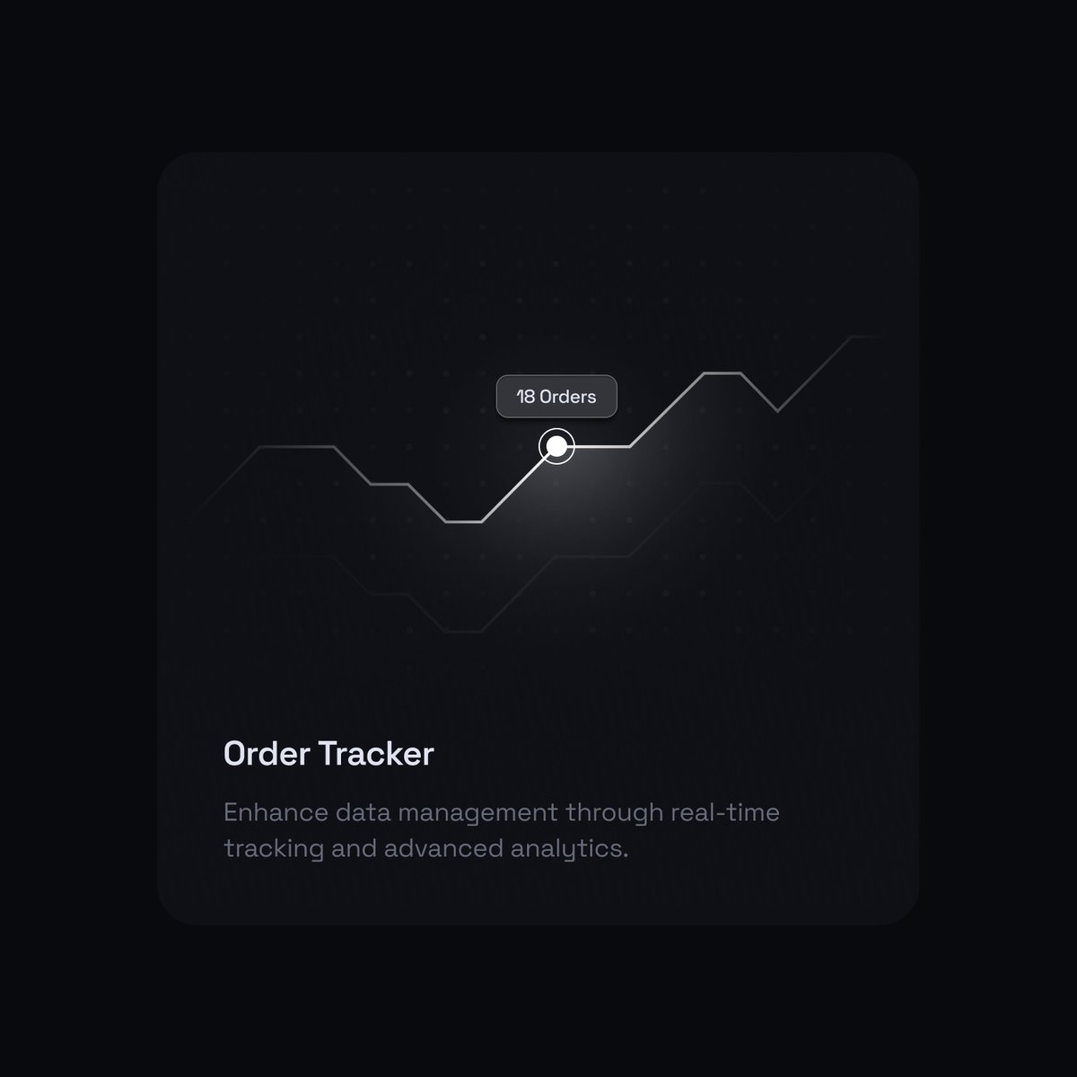 Order Tracker — dark analytics card