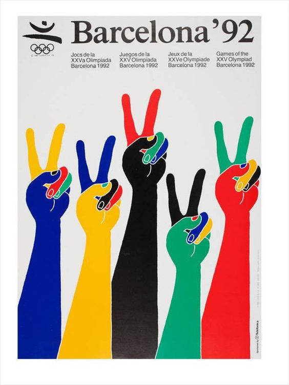 Barcelona '92 raised hands poster