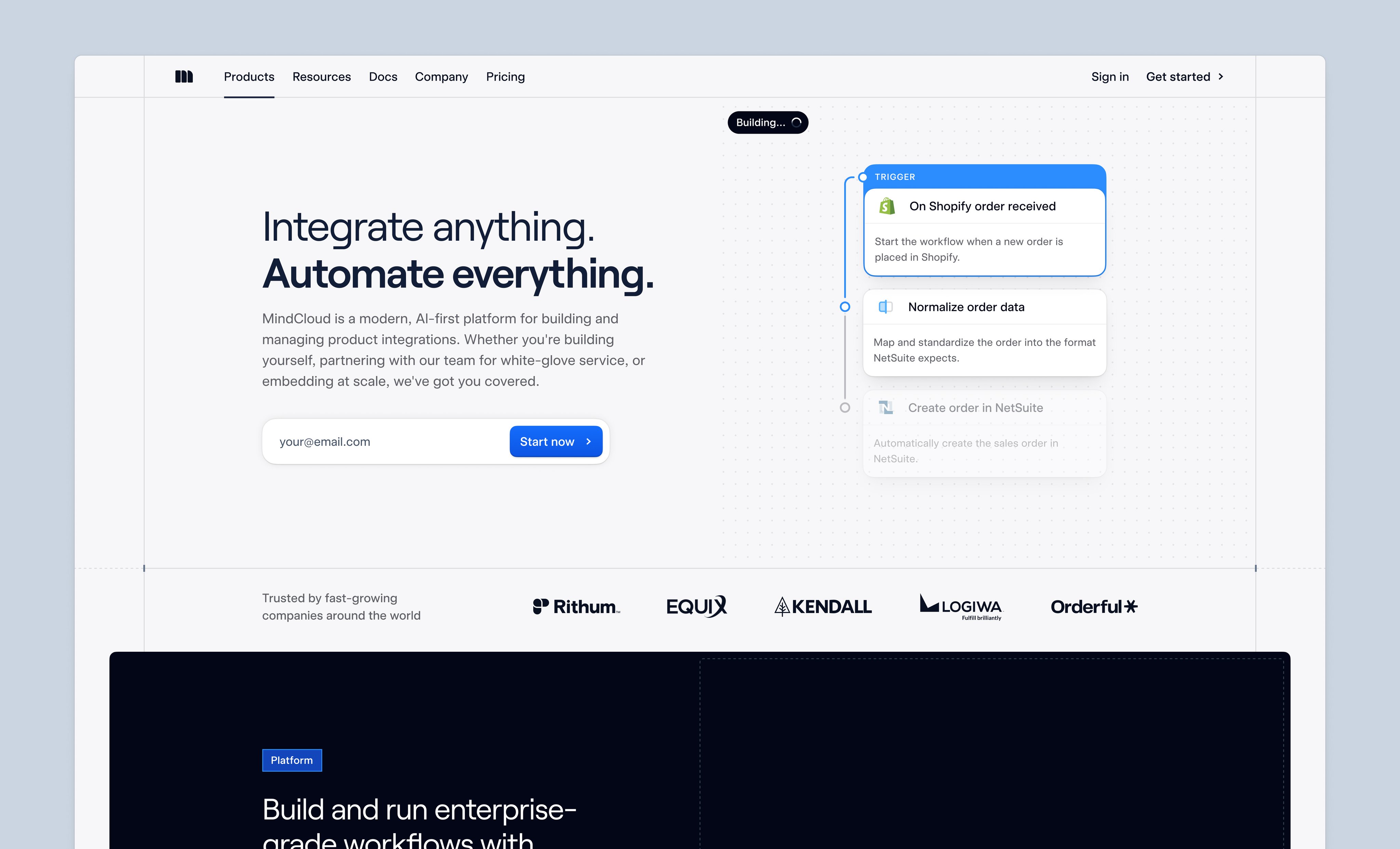 MindCloud integration hero