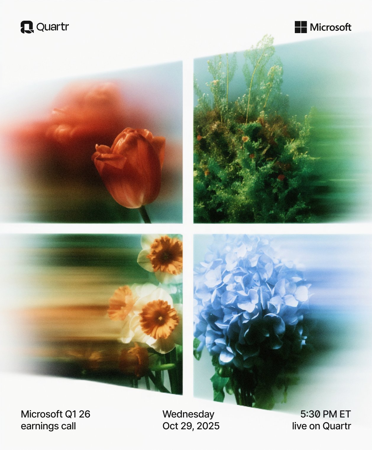 Microsoft earnings poster