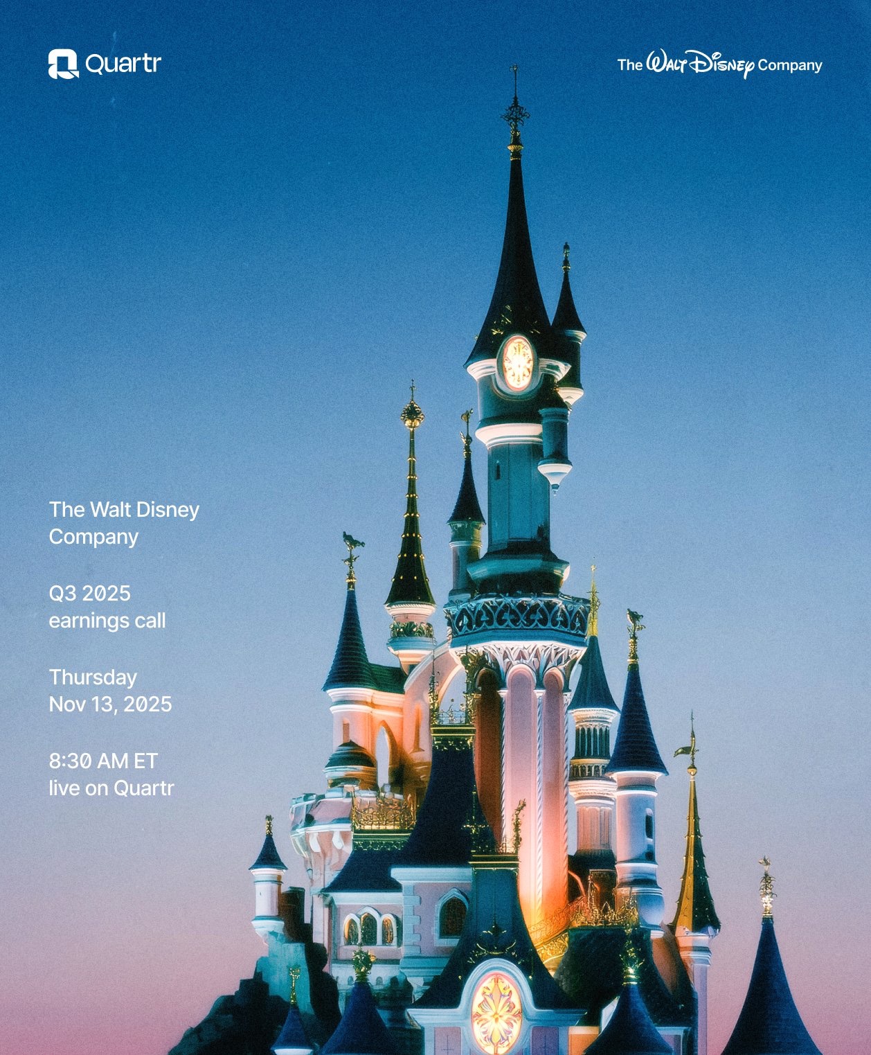 Disney earnings poster