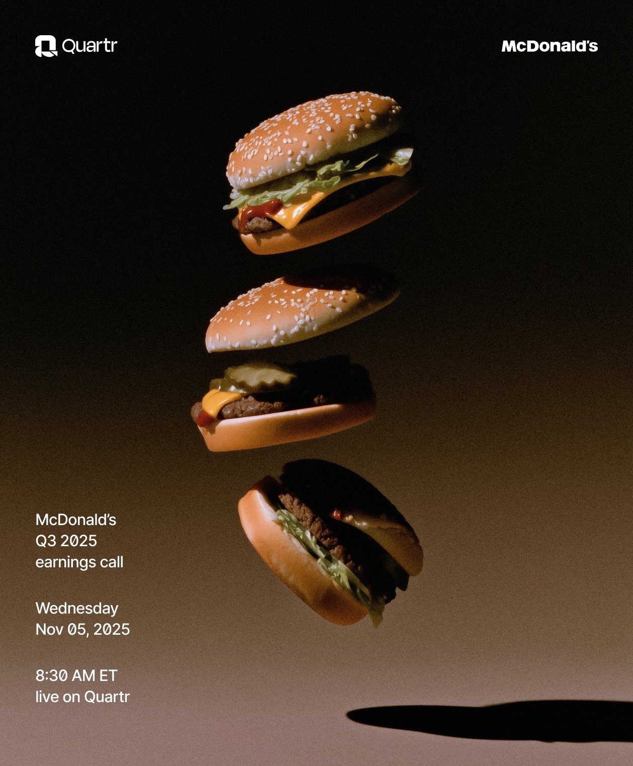 McDonald's earnings poster