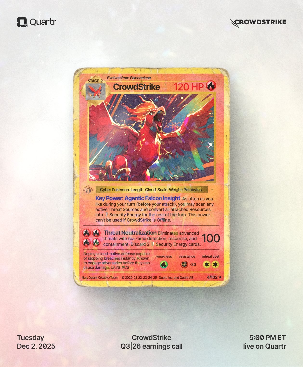 CrowdStrike trading-card poster