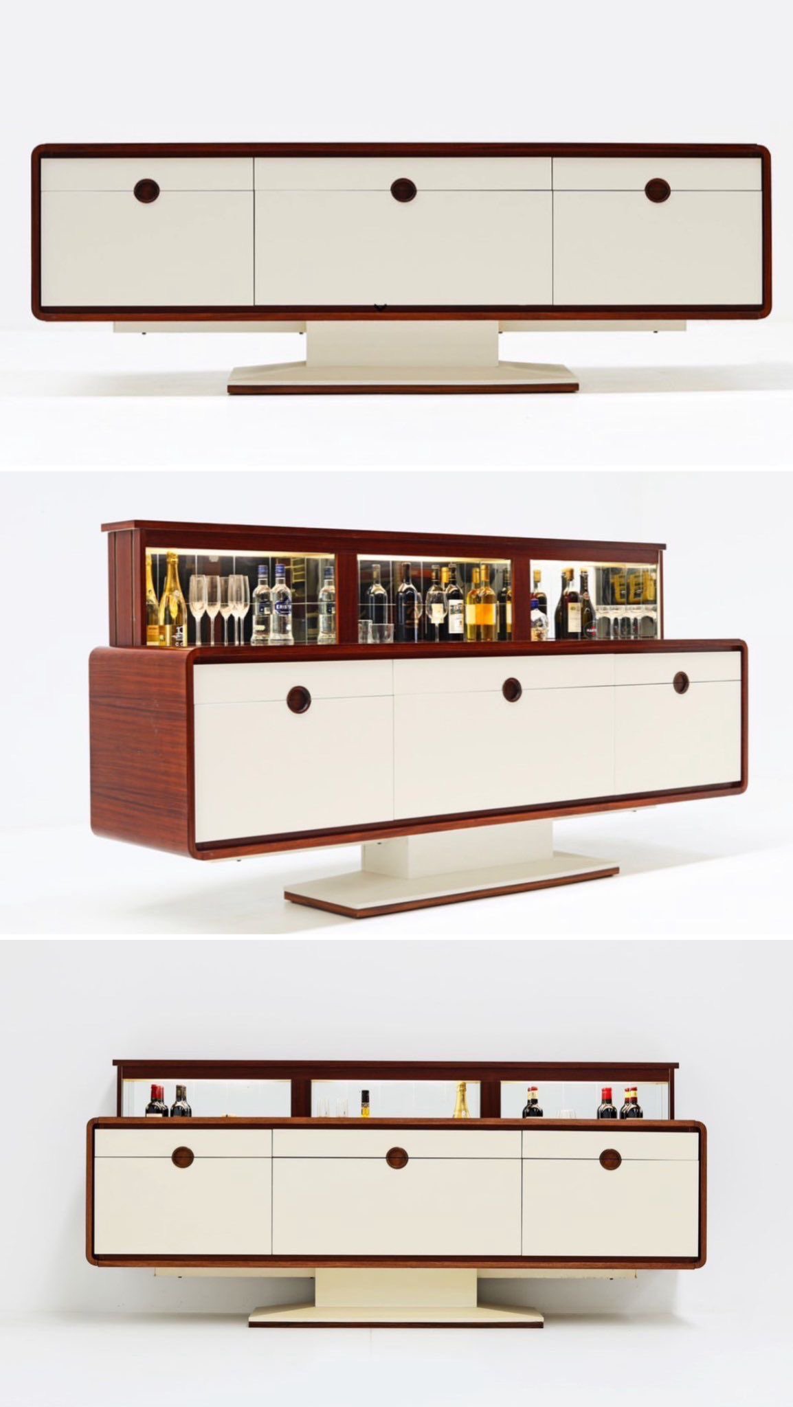 Mid-century rosewood bar sideboard