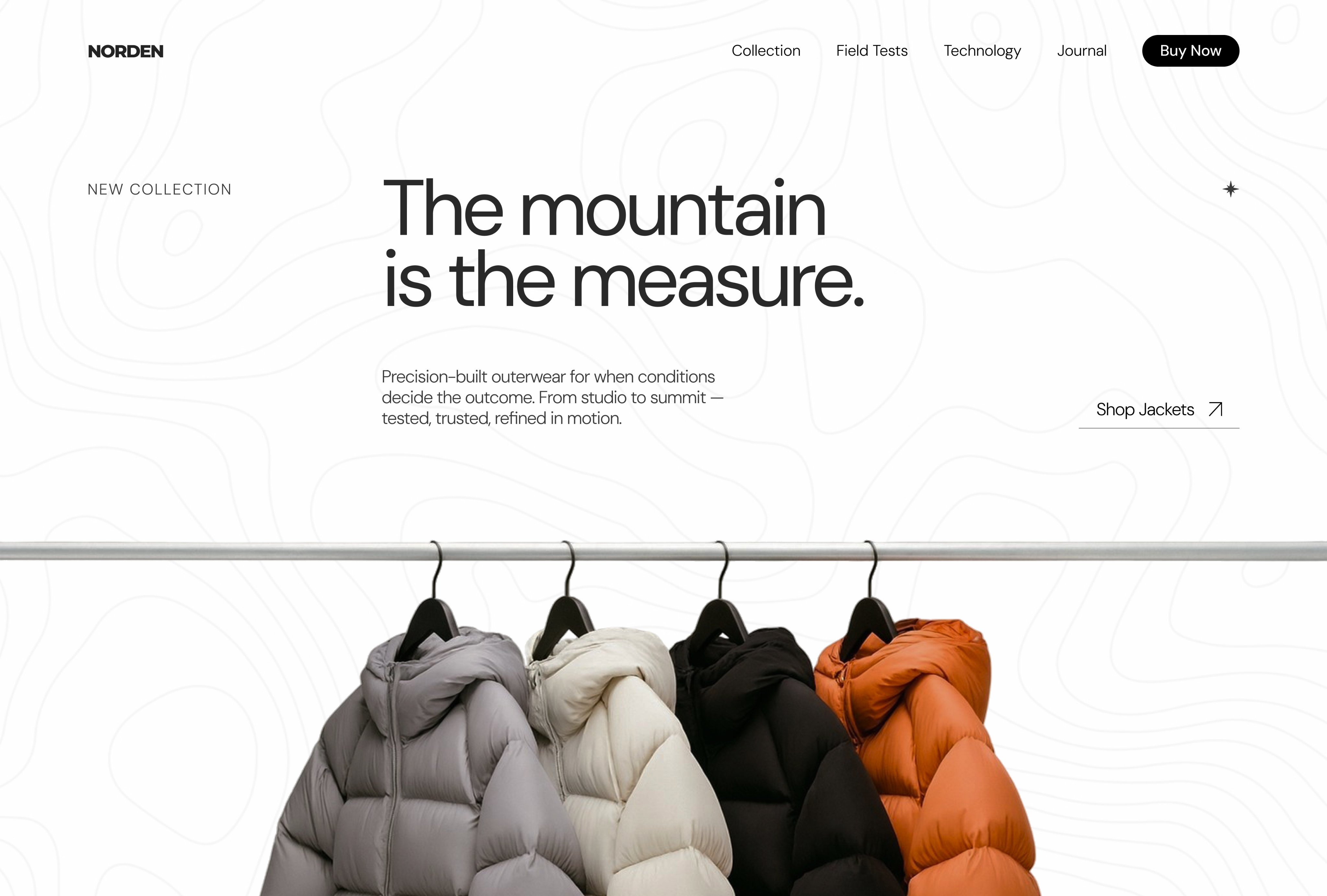 Norden outerwear landing hero