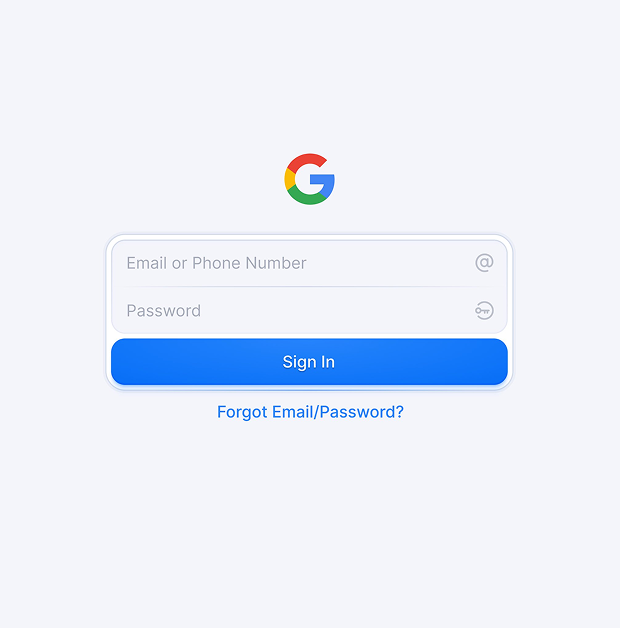 Google sign-in — minimal concept