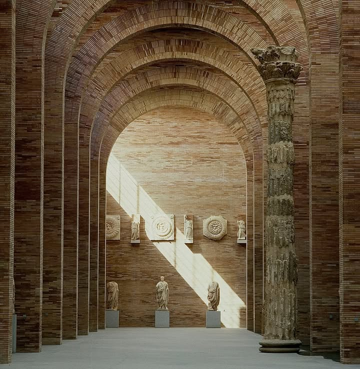 Brick-vaulted Roman museum hall