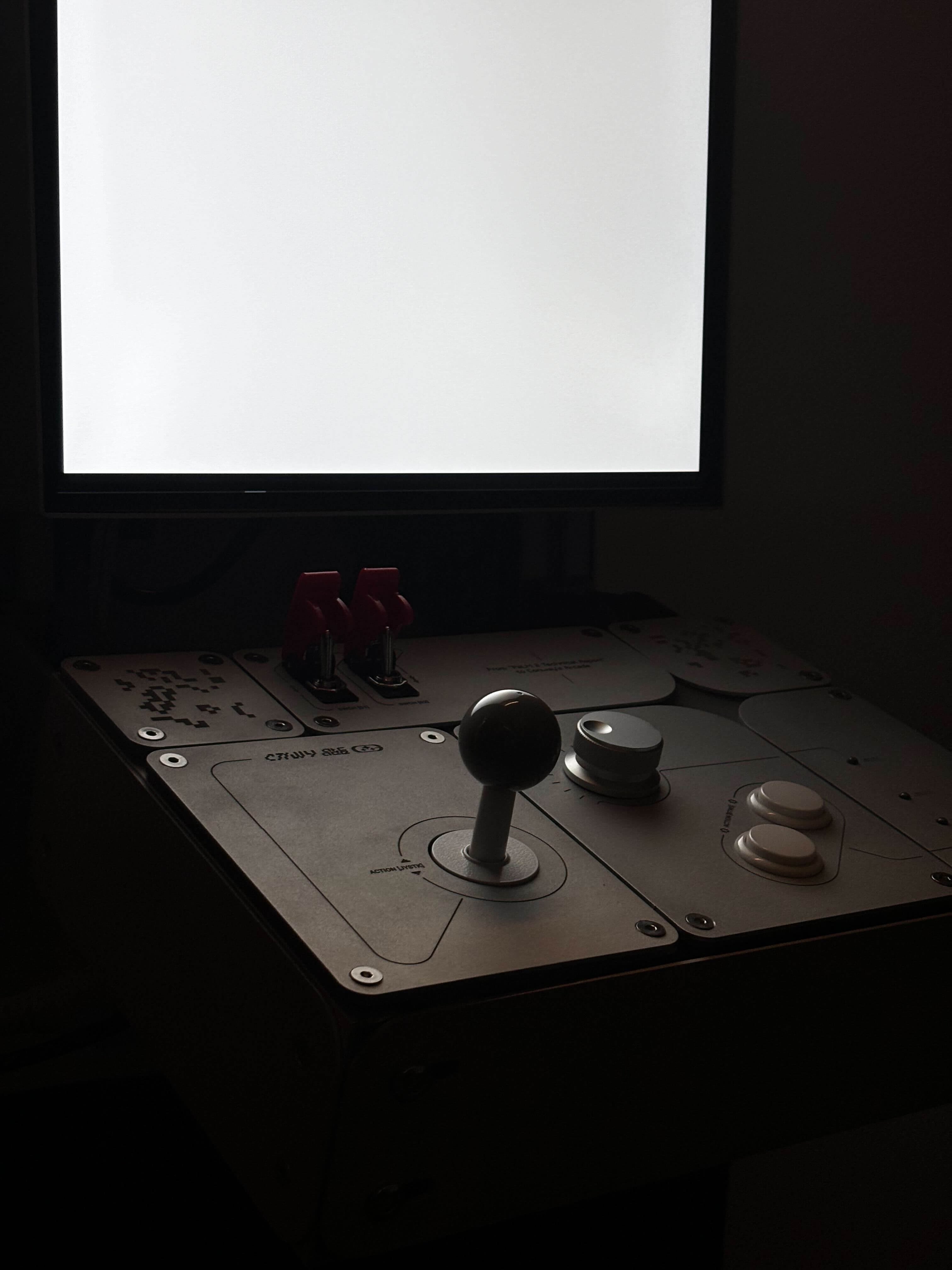 Arcade cabinet in the dark