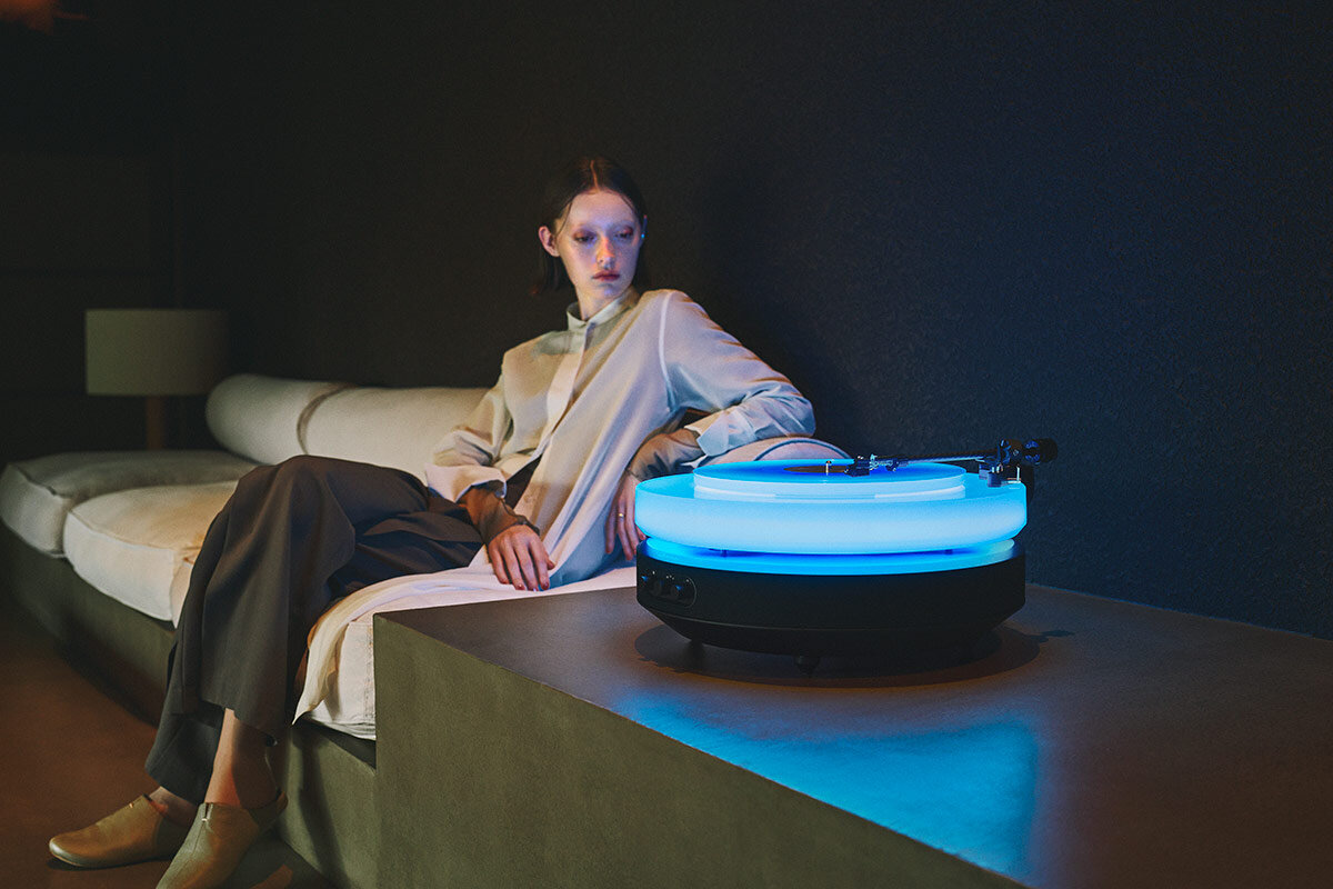 Brian Eno glowing turntable