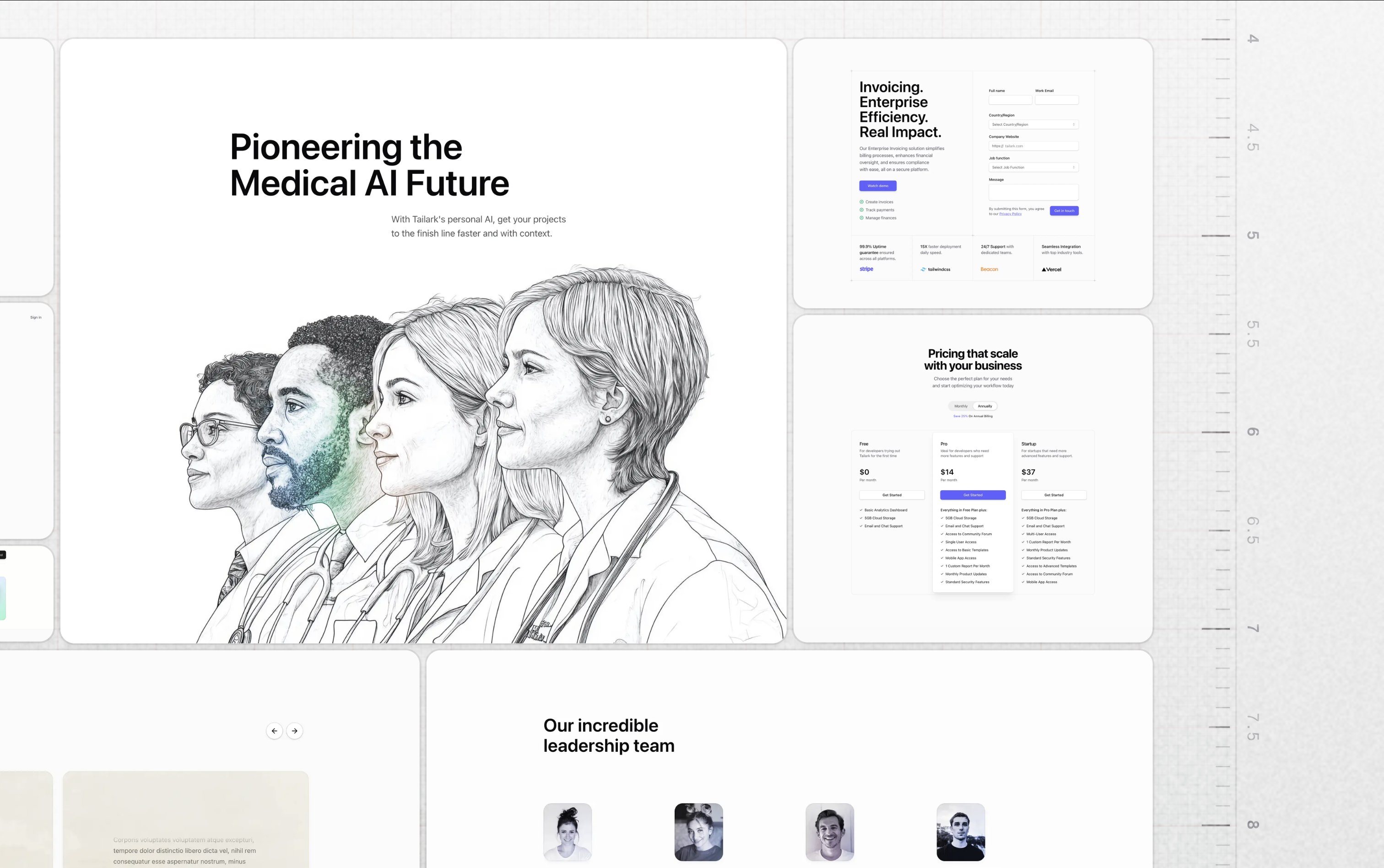 Medical AI landing page (Figma)