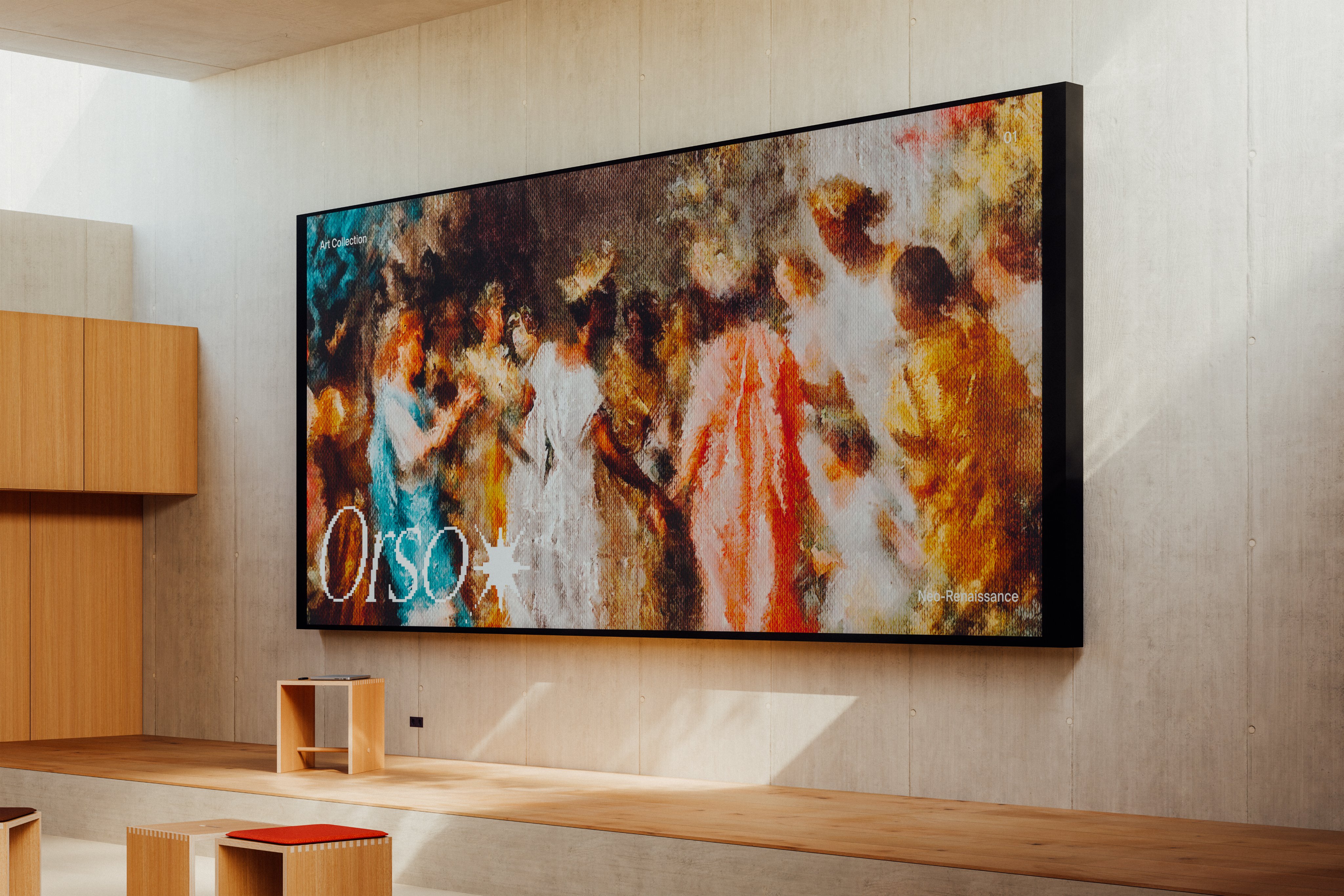 Orso display, angled view