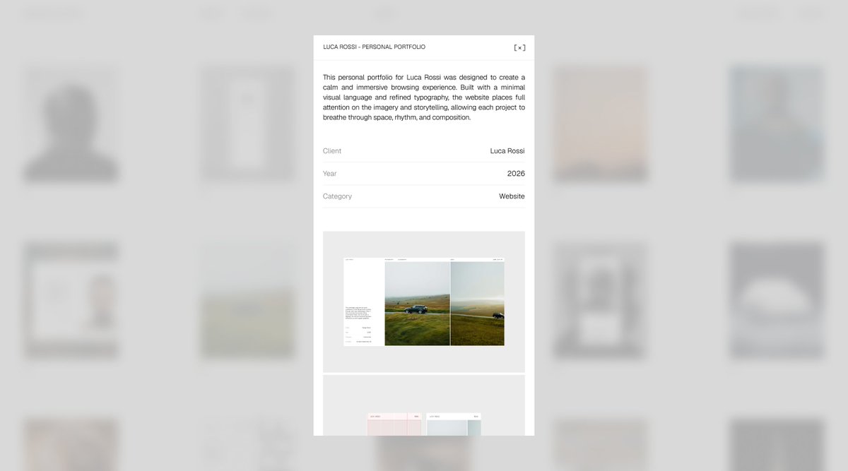 Luca Rossi — portfolio case-study modal