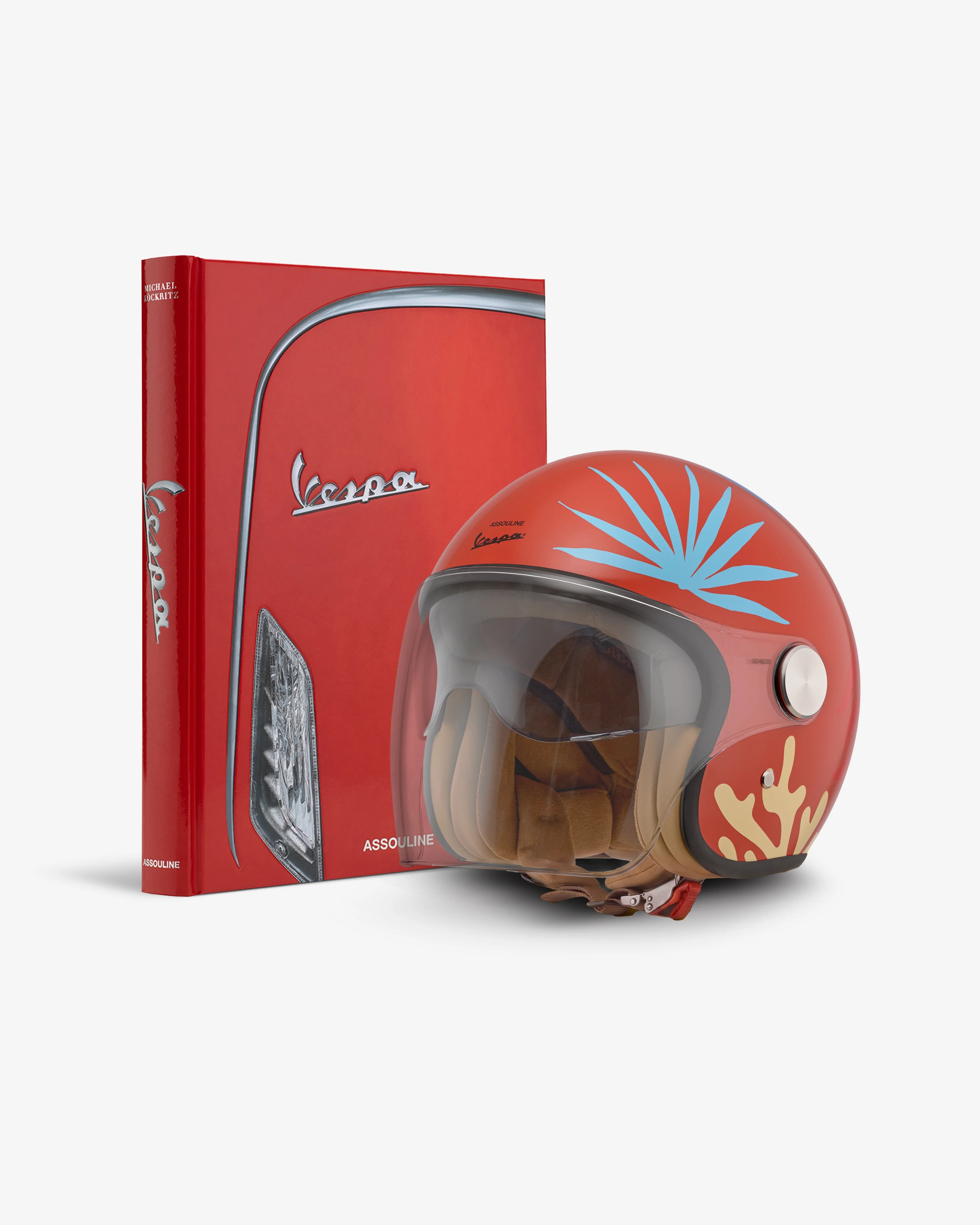 Vespa x Assouline book and helmet set