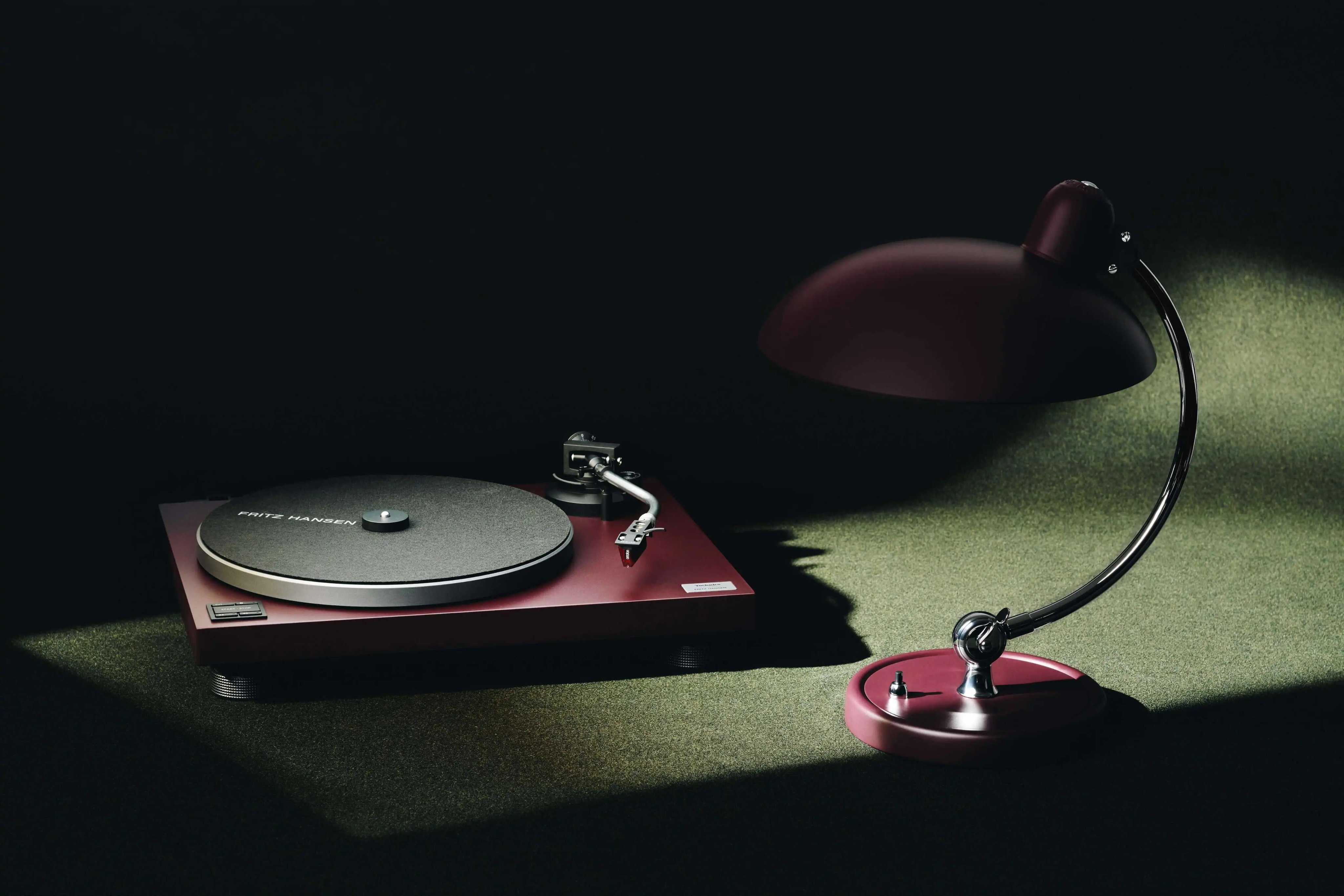 Fritz Hansen x Technics turntable in burgundy