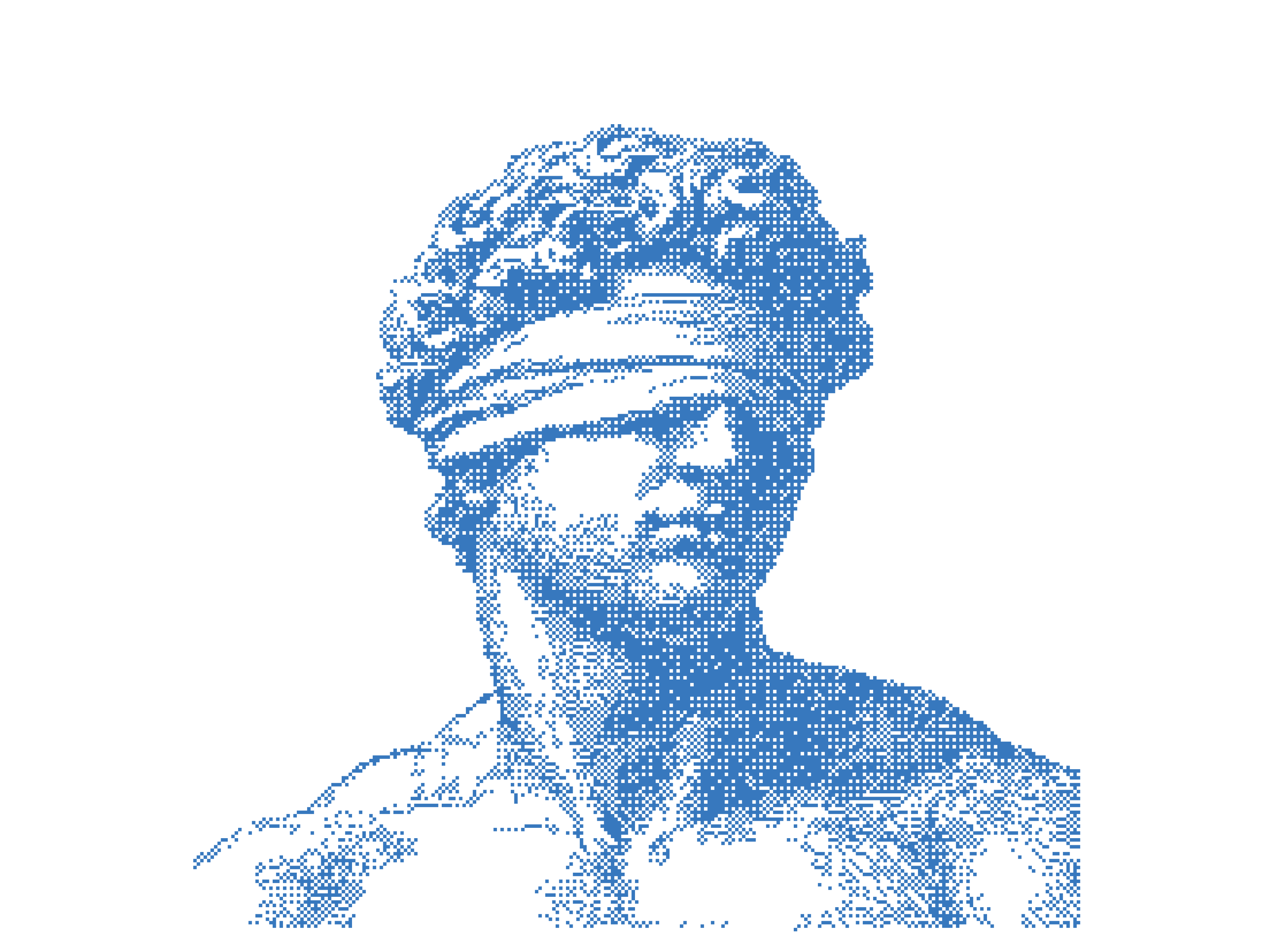 Dithered classical bust