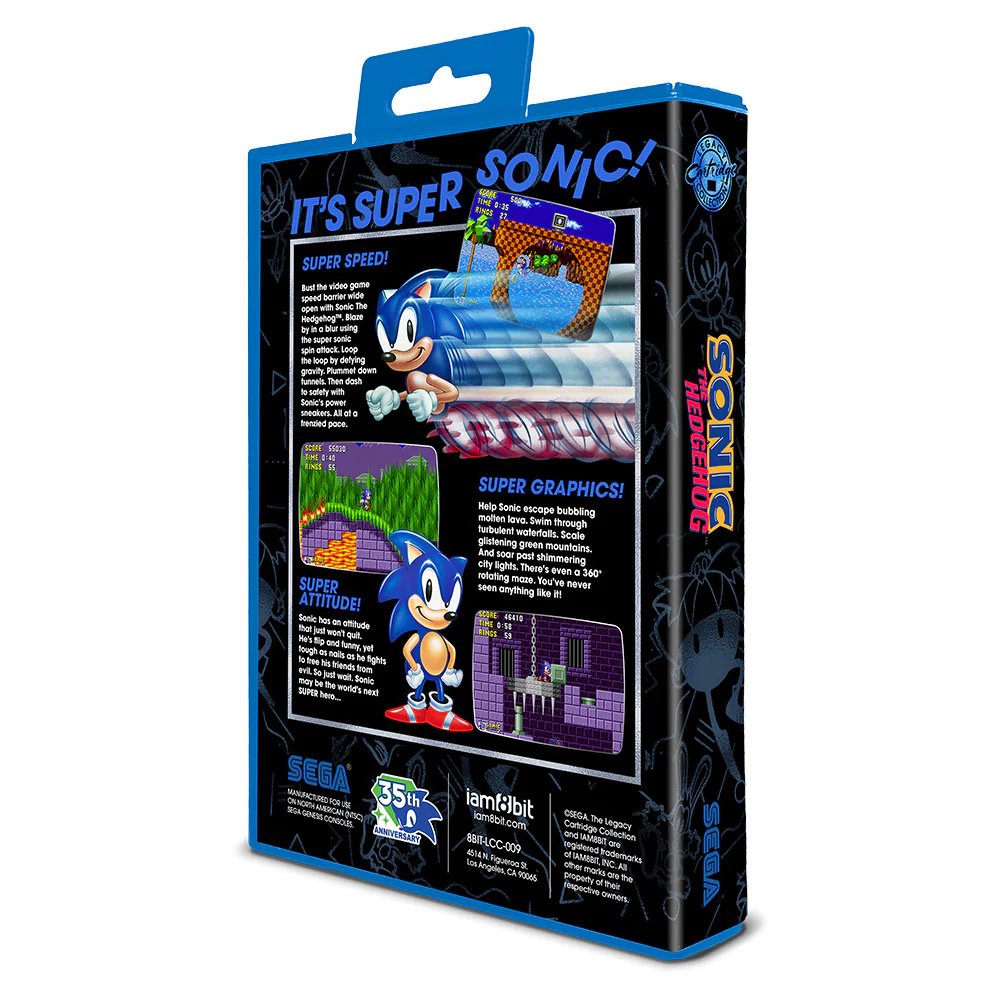 Sonic the Hedgehog collector box, back