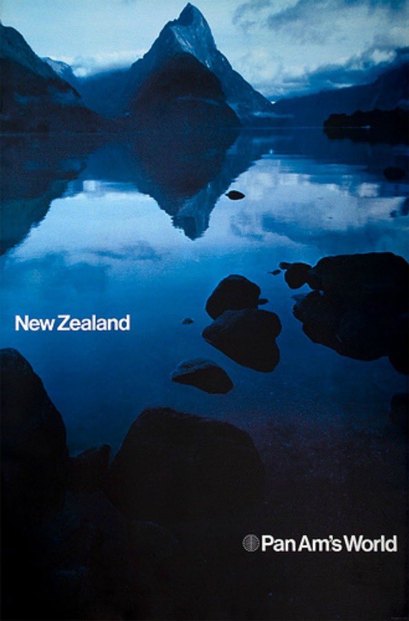 Pan Am — New Zealand travel poster
