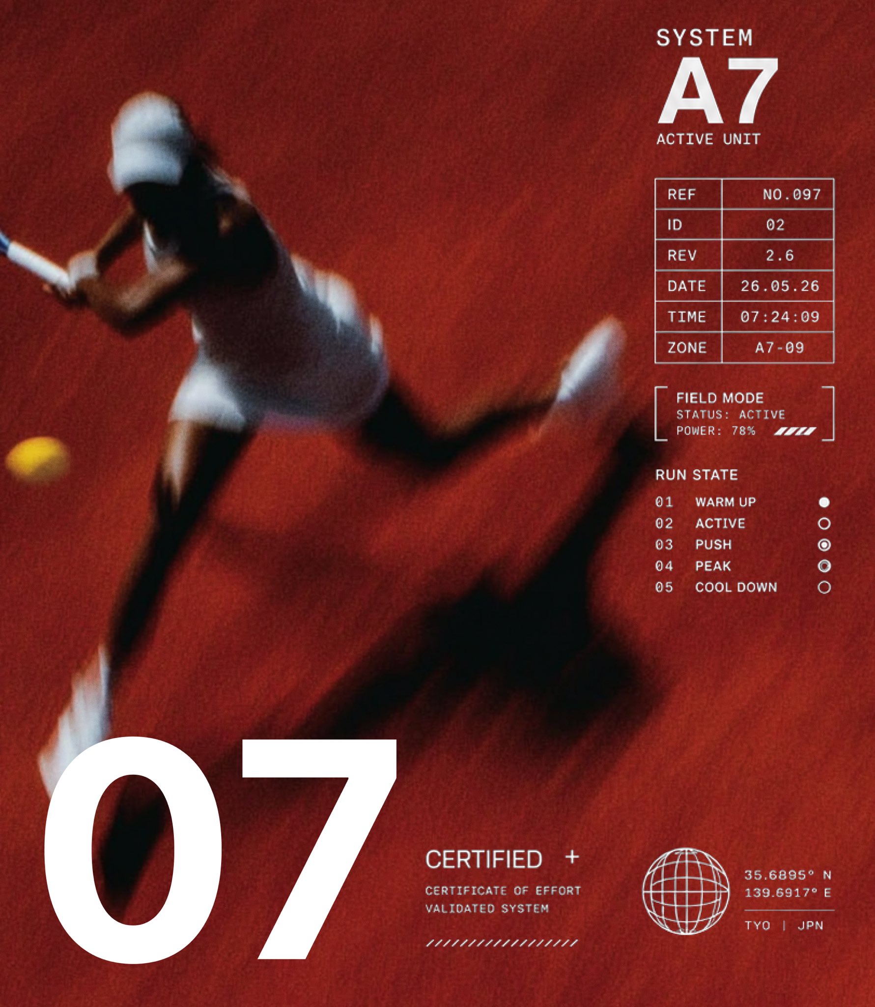System A7 — techwear sport poster