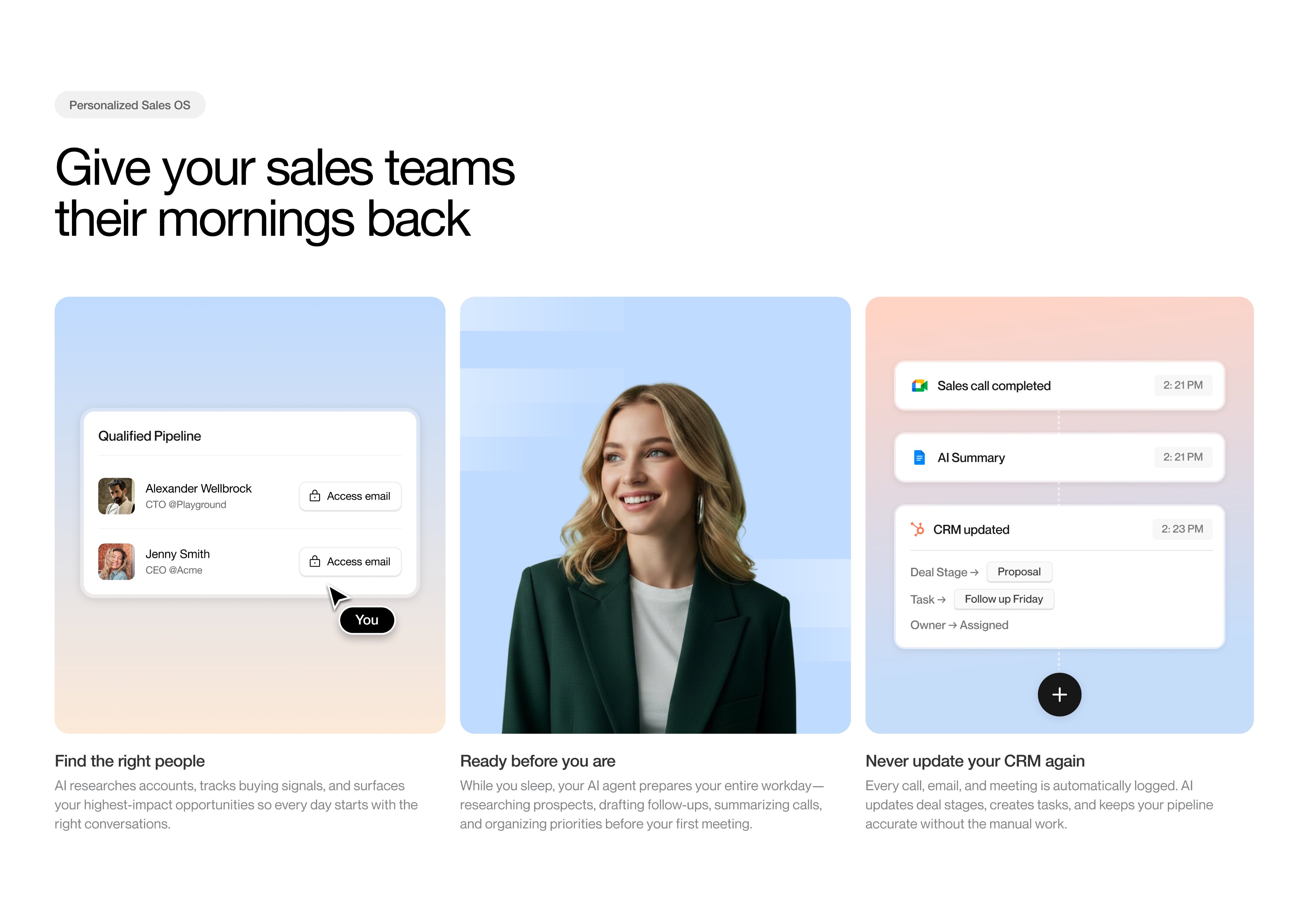 Personalized Sales OS — product marketing