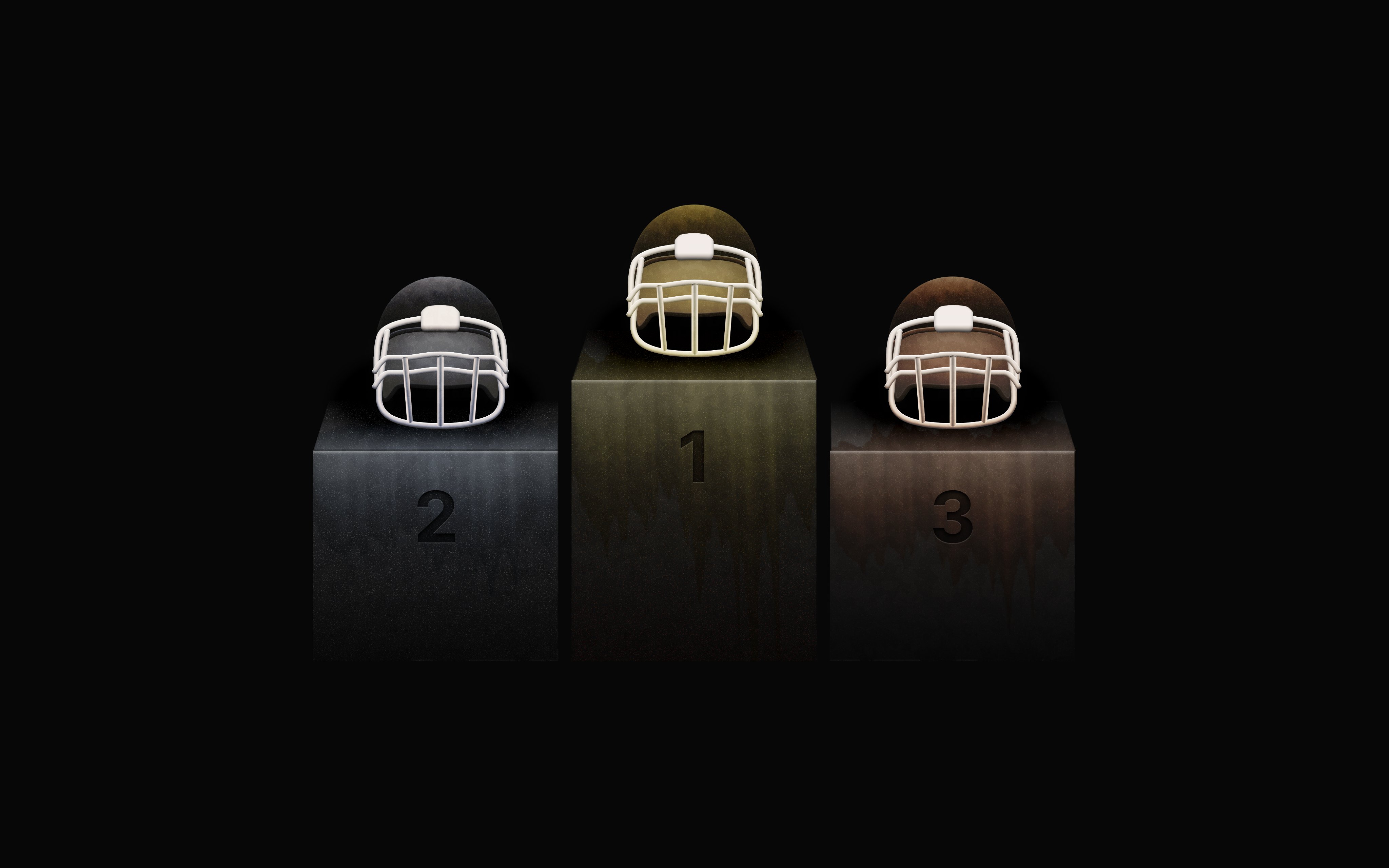 Podium helmets — 3D render