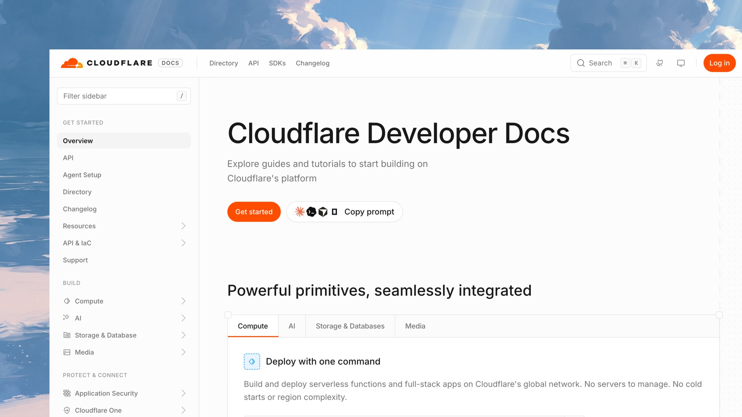 Cloudflare Developer Docs home