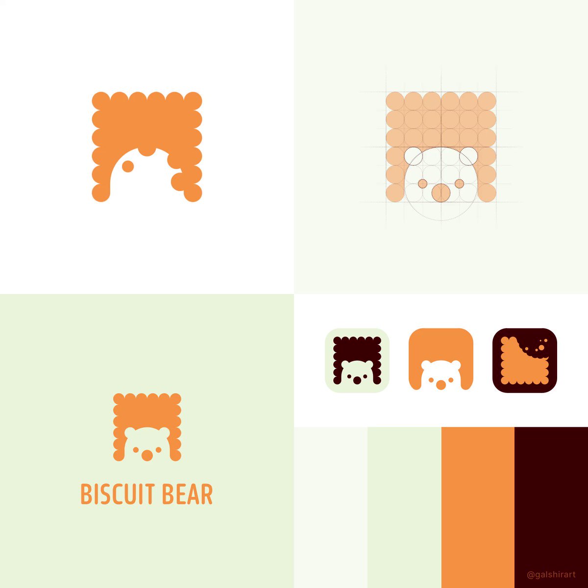 Biscuit Bear logo construction