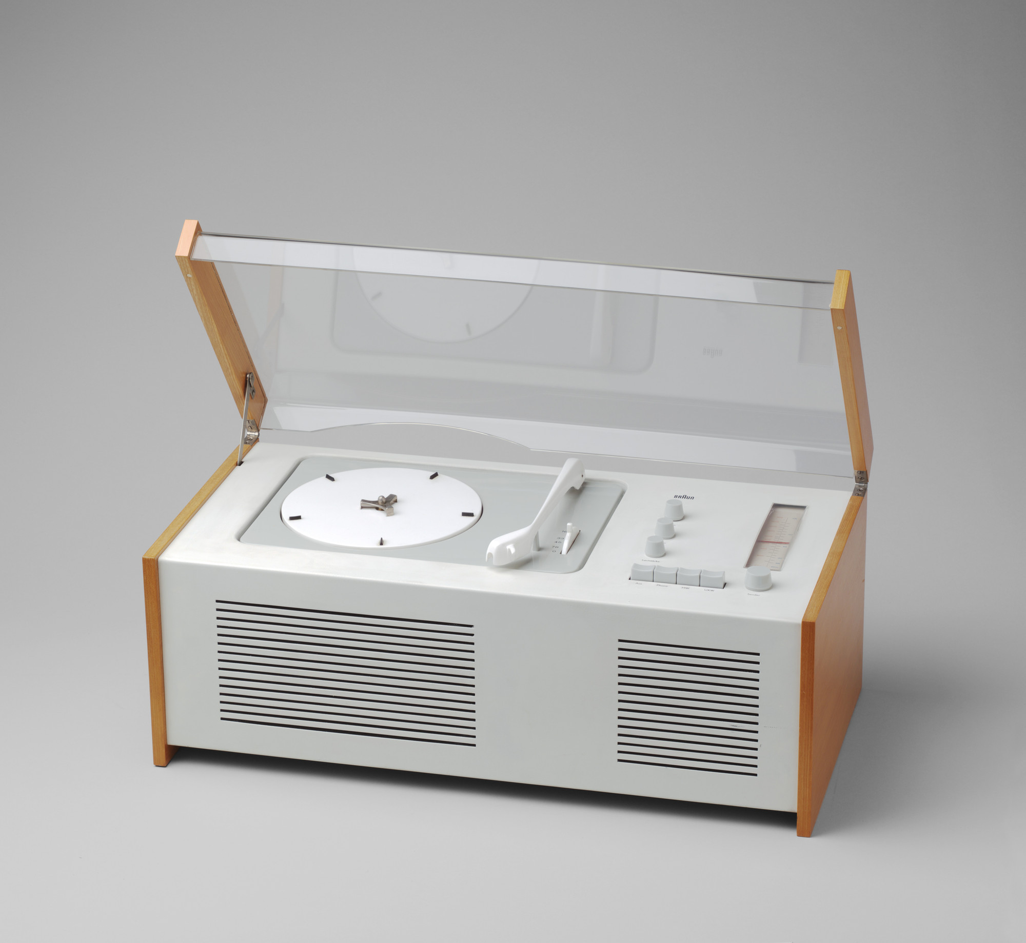Braun SK 4 radio-phonograph, plexiglass lid