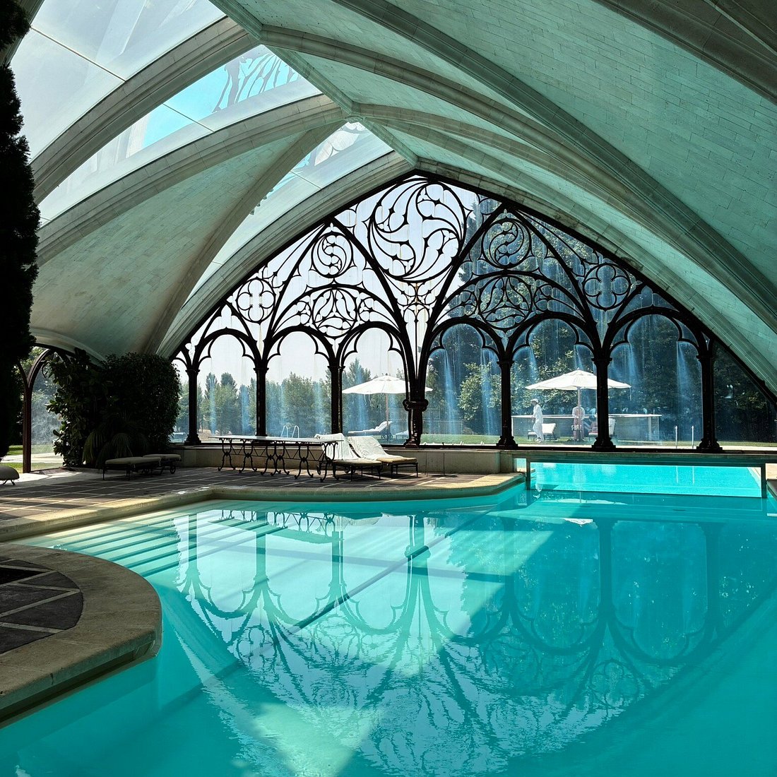 Vaulted Gothic indoor pool