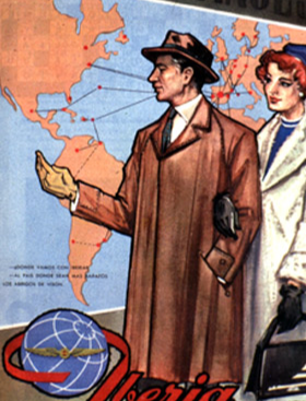 Iberia — the world map (1958)