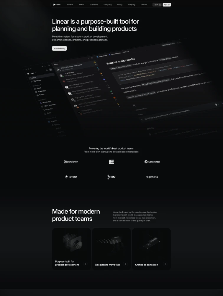 Linear — Product marketing site